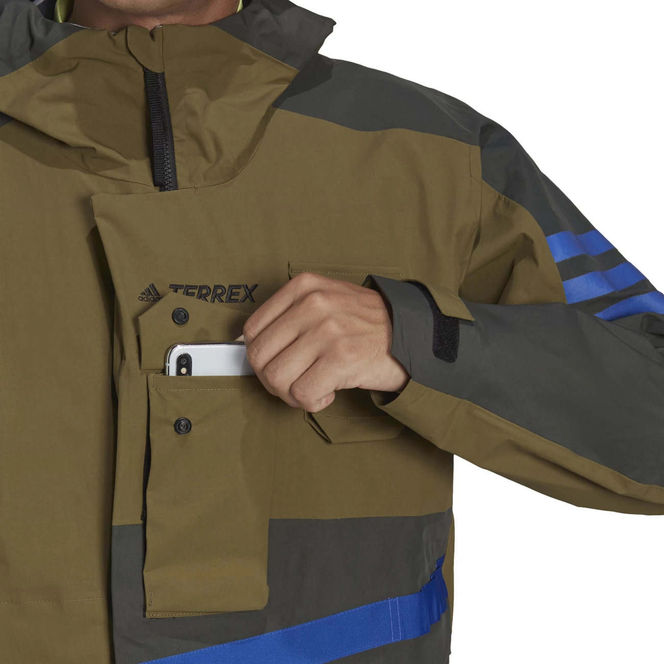 Le moins cher ❤️ Randonnee Pedestre Homme Adidas Veste De Pluie Adidas Terrex Xploric VERT 😉 2 Le moins cher ❤️ Randonnee Pedestre Homme Adidas Veste De Pluie Adidas Terrex Xploric VERT 😉 – Image 2