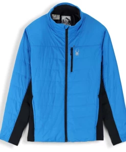 Nouveau ⭐ Ski Homme Spyder Veste Imperméable Spyder Glissade Hybrid BLEU ✨