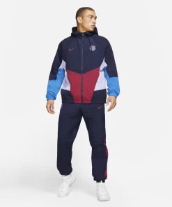 Meilleure vente ✨ Football Homme Nike Veste Fc Barcelone Nylon ROUGE 🔥