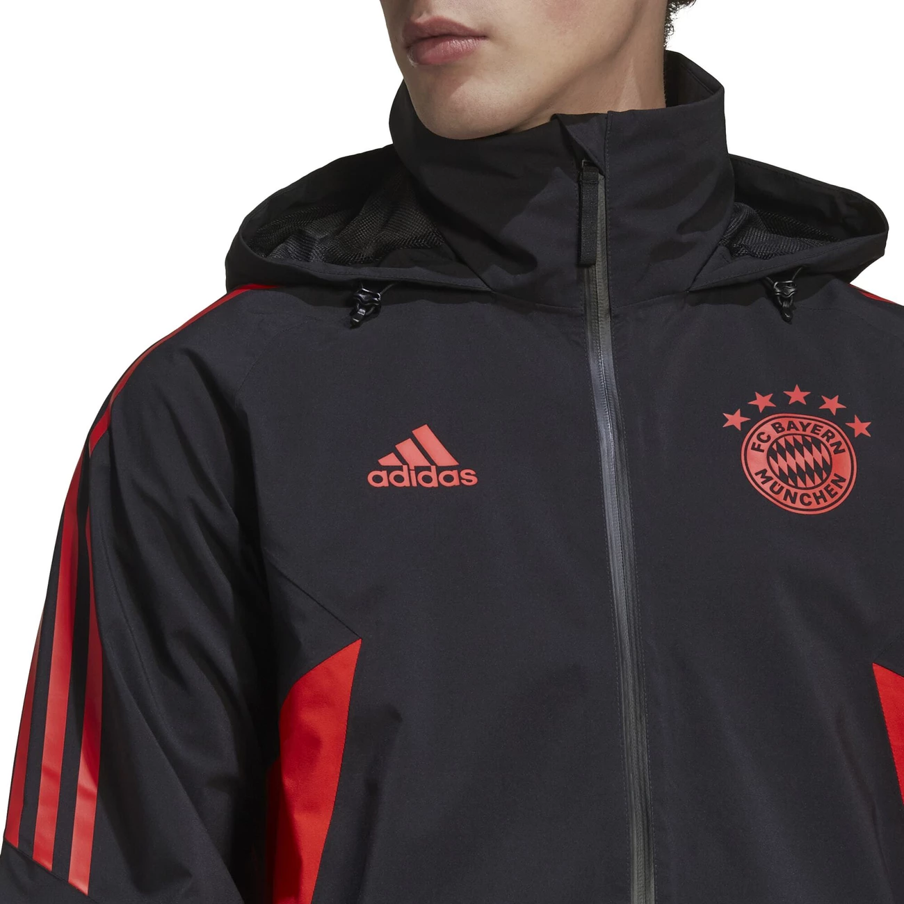 Le moins cher 👍 Football Homme Adidas Veste Imperméable Bayern Munich Condivo 2022/23 NOIR ⭐ 2 Le moins cher 👍 Football Homme Adidas Veste Imperméable Bayern Munich Condivo 2022/23 NOIR ⭐ – Image 2
