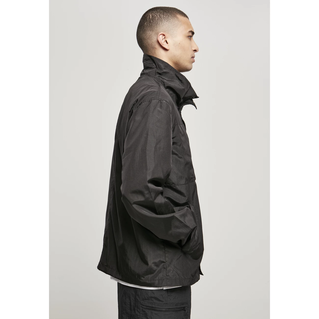 Coupon 👍 Mode- Lifestyle Homme Urban Classics Coupe-vent Urban Classics Double Pocket Nylon Crepe (grandes Tailles) NOIR 🛒 2 Coupon 👍 Mode- Lifestyle Homme Urban Classics Coupe-vent Urban Classics Double Pocket Nylon Crepe (grandes Tailles) NOIR 🛒 – Image 2