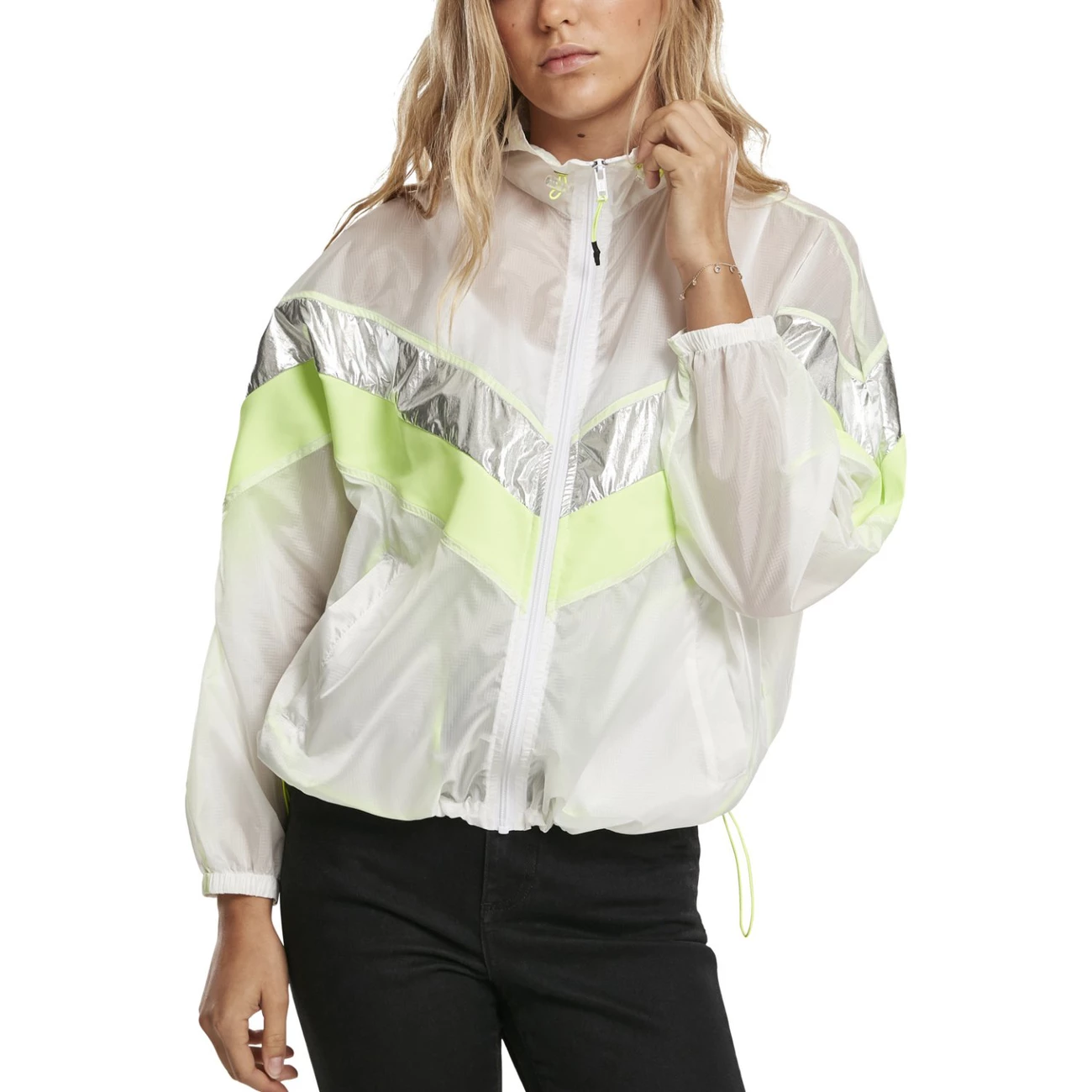 Top 10 ✨ Mode- Lifestyle Homme Urban Classics Urban Classics Ladies - 3-tone Light Track Jacket BLANC 🎁 6 Top 10 ✨ Mode- Lifestyle Homme Urban Classics Urban Classics Ladies - 3-tone Light Track Jacket BLANC 🎁 – Image 6