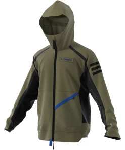 Meilleure vente 👍 Randonnee Pedestre Homme Adidas Veste Adidas Terrex Utilitas Rain VERT 👍