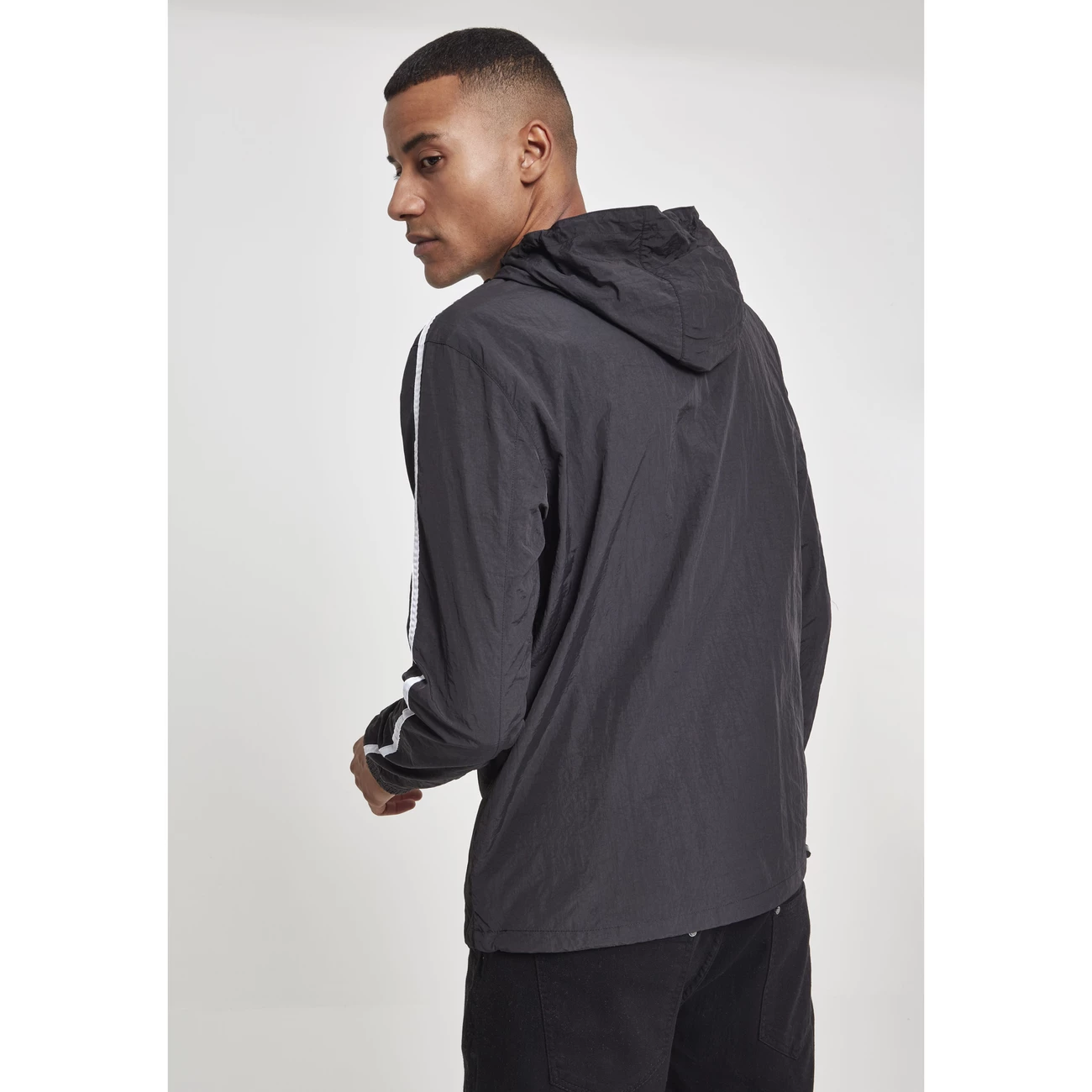 Promo 🤩 Multisport Homme Urban Classics Parka Urban Classic Crinkle Nylon Pull Over NOIR 😍 3 Promo 🤩 Multisport Homme Urban Classics Parka Urban Classic Crinkle Nylon Pull Over NOIR 😍 – Image 3