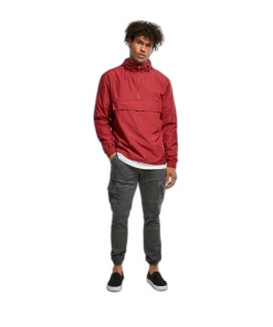 Coupon 😍 Mode- Lifestyle Homme Urban Classics Veste Imperméable Urban Classics Basic ROUGE 🎉