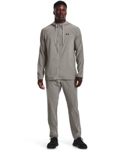 Meilleur prix 👏 Mode- Lifestyle Homme Under Armour Veste Imperméable Tissé Under Armour Perforated GRIS 🧨