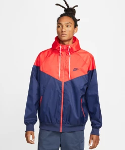Budget ✨ Mode- Lifestyle Homme Nike Veste Imperméable Nike Sportswear Heritage Essentials Windrunner BLEU ⌛