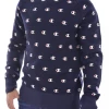 Meilleure vente 🎉 Loisirs Homme Champion Pull Laine Print Logos - Champion - Homme BLEU 😉