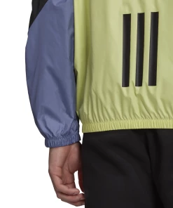 Remise 😍 Mode- Lifestyle Homme Adidas Veste Coupe-vent Adidas Back To Sport JAUNE 🛒