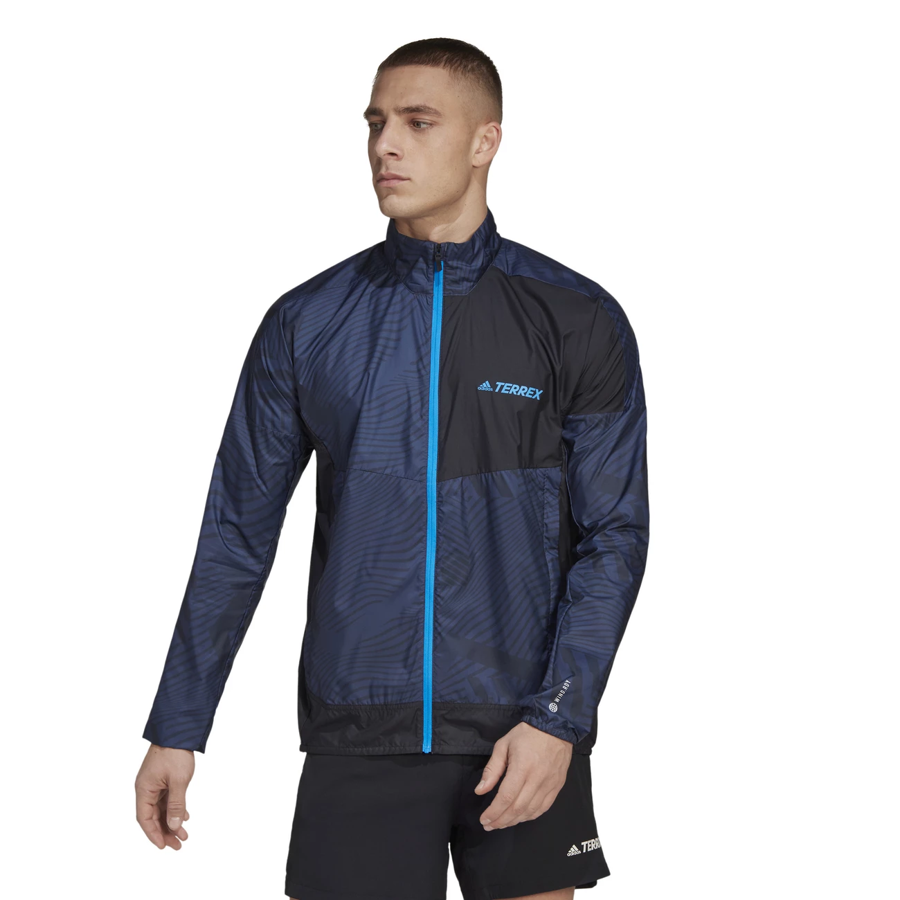Budget 😀 Course A Pied Homme Adidas Veste Imperméable Adidas Terrex Trail BLEU ⌛ 4 Budget 😀 Course A Pied Homme Adidas Veste Imperméable Adidas Terrex Trail BLEU ⌛ – Image 4