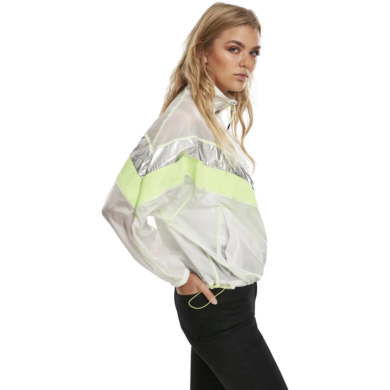 Top 10 ✨ Mode- Lifestyle Homme Urban Classics Urban Classics Ladies - 3-tone Light Track Jacket BLANC 🎁 2 Top 10 ✨ Mode- Lifestyle Homme Urban Classics Urban Classics Ladies - 3-tone Light Track Jacket BLANC 🎁 – Image 2