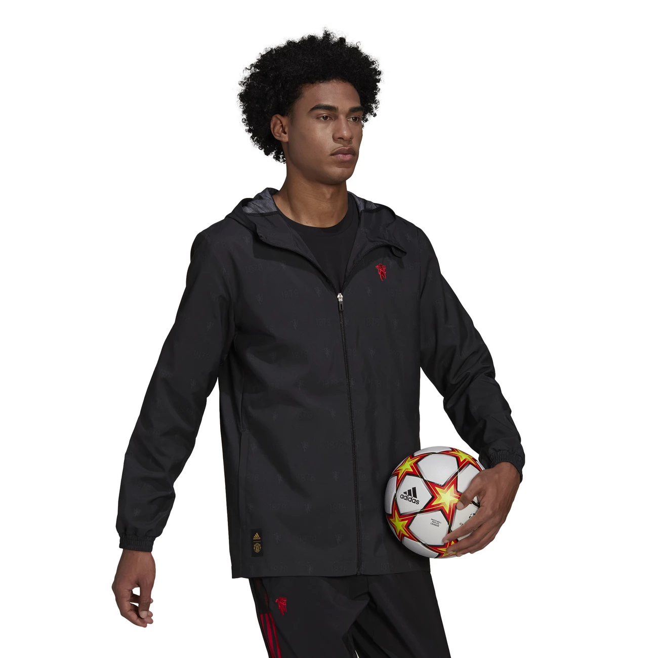 Meilleur prix 👏 Football Homme Adidas Veste Imperméable Manchester United 2022/23 NOIR 🛒 3 Meilleur prix 👏 Football Homme Adidas Veste Imperméable Manchester United 2022/23 NOIR 🛒 – Image 3