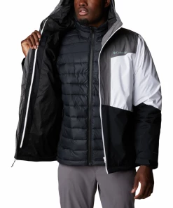 Remise 🌟 Randonnee Pedestre Homme Columbia Veste Imperméable Columbia Wallowa Park Interchange NOIR 🥰