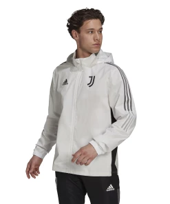 Tout neuf 👏 Football Homme Adidas Veste De Pluie Juventus BLANC 🧨