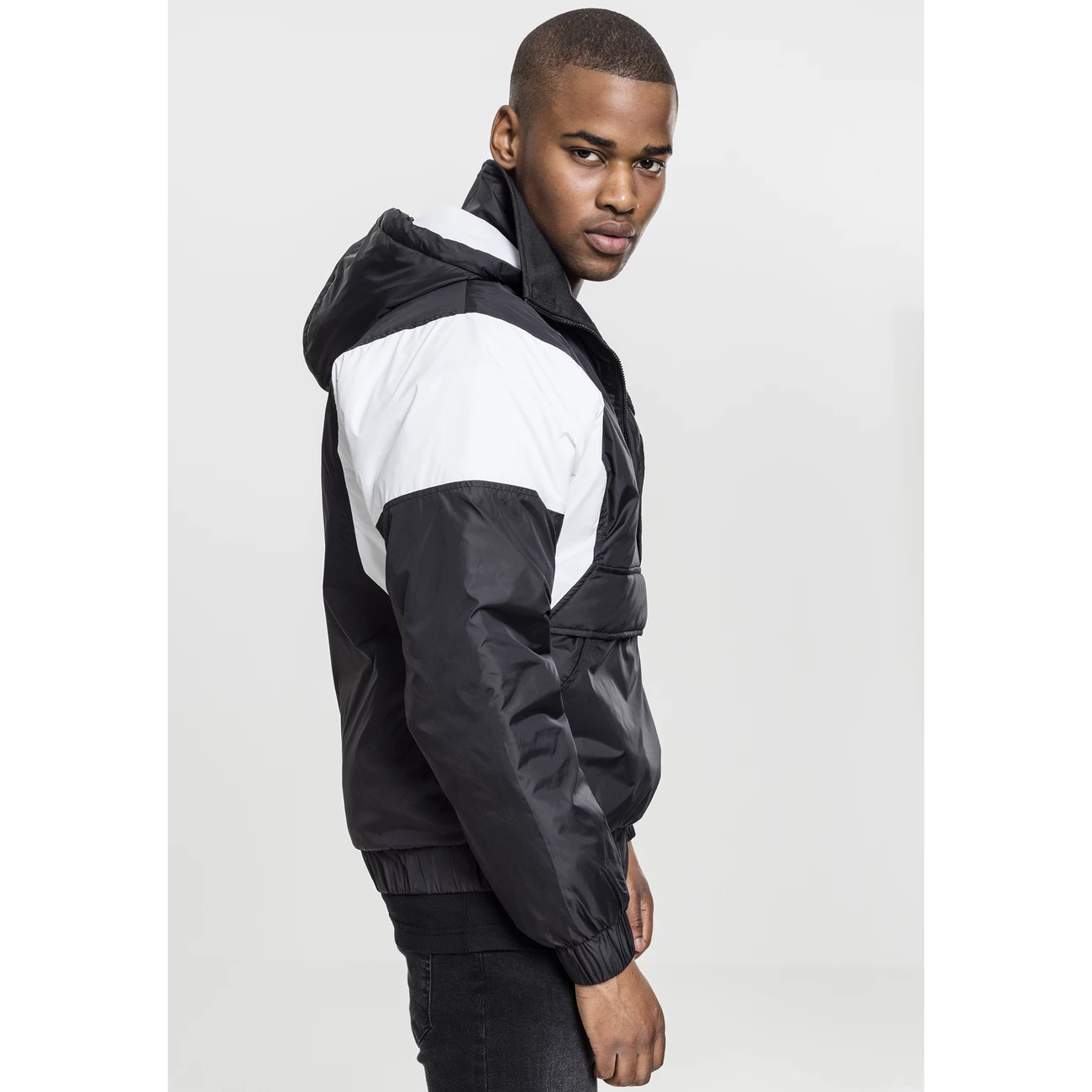 Sortie ⭐ Mode- Lifestyle Homme Urban Classics Coupe Vent Urban Classic 2-tone Pull Over NOIR 👏 5 Sortie ⭐ Mode- Lifestyle Homme Urban Classics Coupe Vent Urban Classic 2-tone Pull Over NOIR 👏 – Image 5
